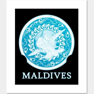 Republic of the Maldives Hammerhead Shark Posters and Art